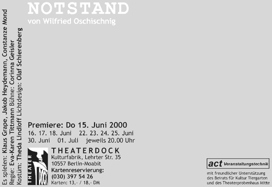 Back of the Notstand postcard